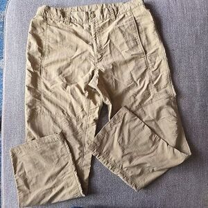 The North Face Mens Hiking Performance Nylon Flash Cargo 36x31 Khaki Tan